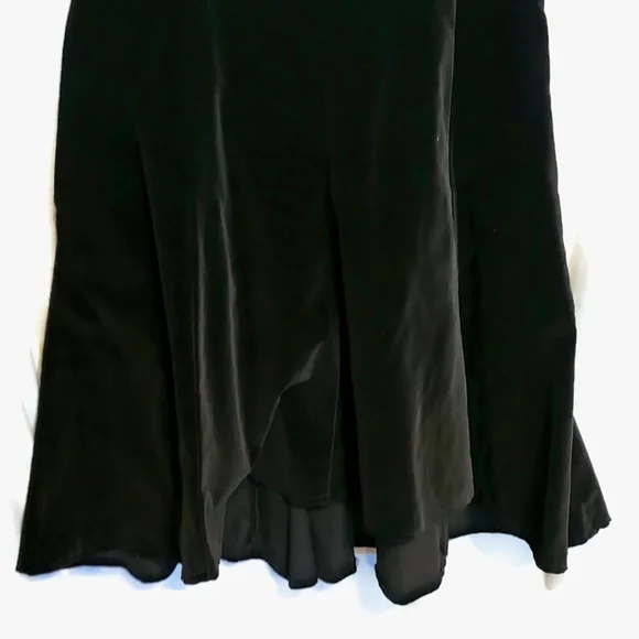 VTG Miller Stockman Western Living Black Velvety Hi-Lo Circle Skirt Equestrian - Picture 5 of 11
